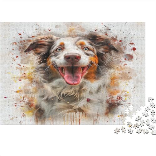 SchafeHund Puzzle 1000 Teile,Puzzle Für Erwachsene, Impossible Puzzle,Puzzle Farbenfrohes Legespiel,GesKükenlichkeitsspiel Für Die Ganze Familie Puzzel 1000pcs (75x50cm) von ATBNBNUIE