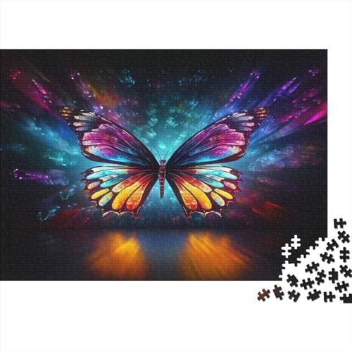 Schmetterling 1000 Stück Puzzles Für Erwachsene Teenager Stress Abbauen Familien-Puzzlespiel 1000-teiliges Puzzle Kinder Lernspiel Spielzeug Geschenk Puzzel 1000pcs (75x50cm) von ATBNBNUIE