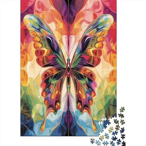 Schmetterling 1000 Stück Puzzles Für Erwachsene Teenager Stress Abbauen Familien-Puzzlespiel 1000-teiliges Puzzle Kinder Lernspiel Spielzeug Geschenk Puzzel 1000pcs (75x50cm) von ATBNBNUIE