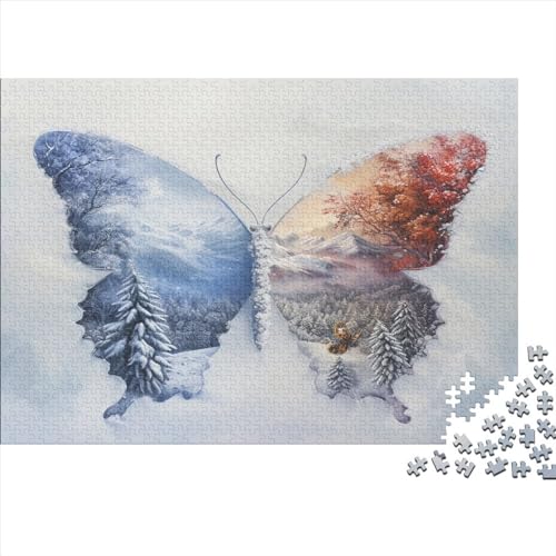 Schmetterling Puzzle 1000 Teile Erwachsener Kniffel Spaß Für Die Ganze Familie - Abwechslungsreiche 1000 Puzzleteilige Motive Puzzlespiel Erwachsene, Puzzel 1000pcs (75x50cm) von ATBNBNUIE