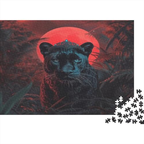 Schwarzer Panther Puzzlespiel 1000 Teile Puzzle Für Erwachsene Und Kinder Ab 14 Jahren, Puzzle-Motiv Erwachsenen Puzzlespiel Puzzel 1000pcs (75x50cm) von ATBNBNUIE