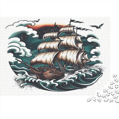 Segelboot Puzzle 1000 Teile, Erwachsene, Klassische Puzzle, Impossible Puzzle,Geschicklichkeitsspiel Für Die Ganze Familie Erwachsenenpuzzle Ab 14 Jahren Puzzel 1000pcs (75x50cm) von ATBNBNUIE