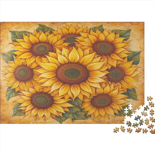 SonneBlume Puzzle 1000 Teile Puzzle Erwachsene Schwieriges Schwer Puzzle Für Erwachsene Und Kinder Ab 14 Jahren Puzzel 1000pcs (75x50cm) von ATBNBNUIE