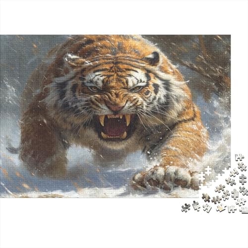 Tiger 1000 Teile, Impossible Puzzle,Geschicklichkeitsspiel Für Die Ganze Familie, Erwachsenenpuzzle Ab 14 Jahren Puzzel 1000pcs (75x50cm) von ATBNBNUIE