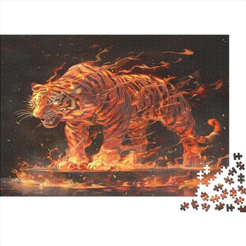 Tiger Puzzle 1000 Teile, Erwachsene, Klassische Puzzle, Impossible Puzzle,Geschicklichkeitsspiel Für Die Ganze Familie Erwachsenenpuzzle Ab 14 Jahren Puzzel 1000pcs (75x50cm) von ATBNBNUIE