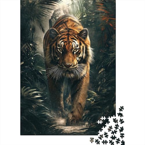 Tiger Puzzle 1000 Teile,Puzzle Für Erwachsene, Impossible Puzzle,Puzzle Farbenfrohes Legespiel,Geschicklichkeitsspiel Für Die Ganze Familie Puzzel 1000pcs (75x50cm) von ATBNBNUIE