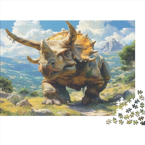 Triceratops Puzzlespiel 1000 Teile, Puzzle Erwachsene 1000 Teile, Impossible Puzzle Geschicklichkeitsspiel Für Die Ganze Familie, Puzzle Erwachsene 1000 Teile Puzzel 1000pcs (75x50cm) von ATBNBNUIE