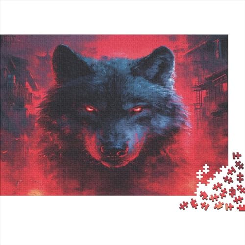 Wolf 1000 Teile, Impossible Puzzle,Geschicklichkeitsspiel Für Die Ganze Familie, Erwachsenenpuzzle Ab 14 Jahren Puzzel 1000pcs (75x50cm) von ATBNBNUIE