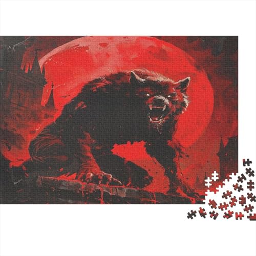 Wolf 1000 Teile,Impossible Puzzle,Geschicklichkeitsspiel Für Die Ganze Familie, Erwachsenen Puzzlespiel Puzzel 1000pcs (75x50cm) von ATBNBNUIE