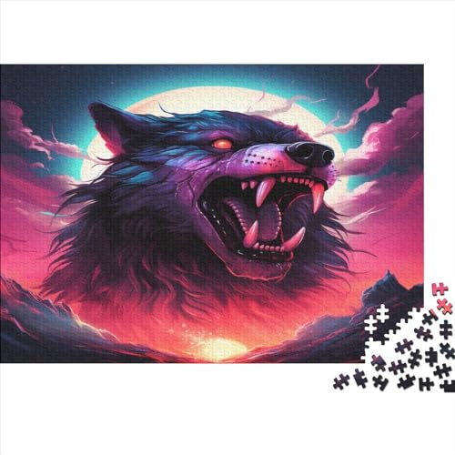 Wolf Puzzlespiel 1000 Teile Puzzle Für Erwachsene Und Kinder Ab 14 Jahren, Erwachsenen Puzzlespiel Puzzel 1000pcs (75x50cm) von ATBNBNUIE