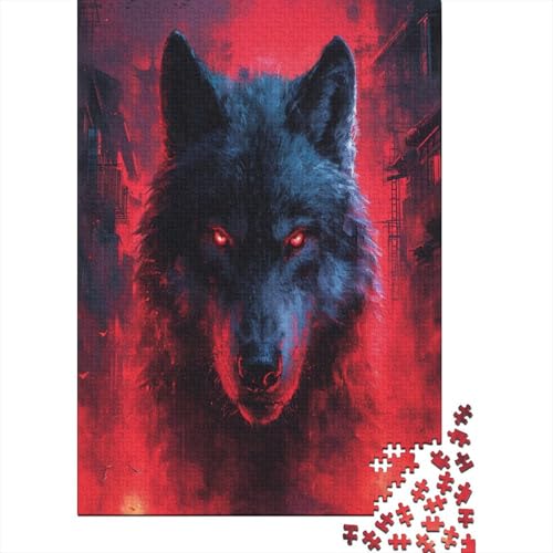 Wolf Puzzlespiel 1000 Teile Puzzles Für Erwachsene Lernspiel Herausforderung Spielzeug 1000 Teile Puzzles Für Erwachsene Kinder Erwachsenen Puzzlespiel Puzzel 1000pcs (75x50cm) von ATBNBNUIE