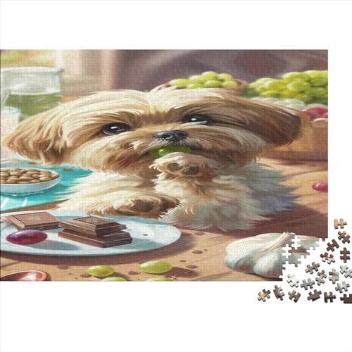 Yorkshire Terrier Puzzle 1000 Teile Erwachsener Kniffel Spaß Für Die Ganze Familie - Abwechslungsreiche 1000 Puzzleteilige Motive Puzzlespiel Erwachsene, Puzzel 1000pcs (75x50cm) von ATBNBNUIE