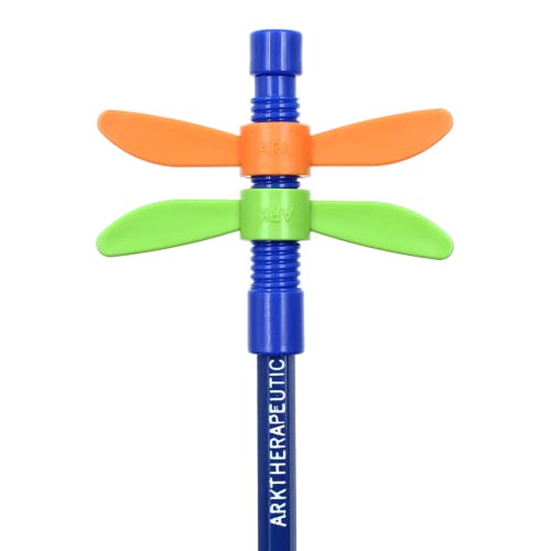 ARK® Wingamajigs® Spinning Fidget in verschiedenen Formen und Farben inkl. Bleistift - (Libelle grün/orange) für Kinder ab 3 Jahren von ATC Handels GmbH