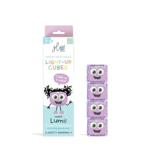 Glo Pals 4 leuchtende Würfel für EIN einzigartiges sensorisches Erlebnis und Magische Lichtshow für EIN unvergessliches Badeerlebnis (Lumi Violet) von ATC Handels GmbH