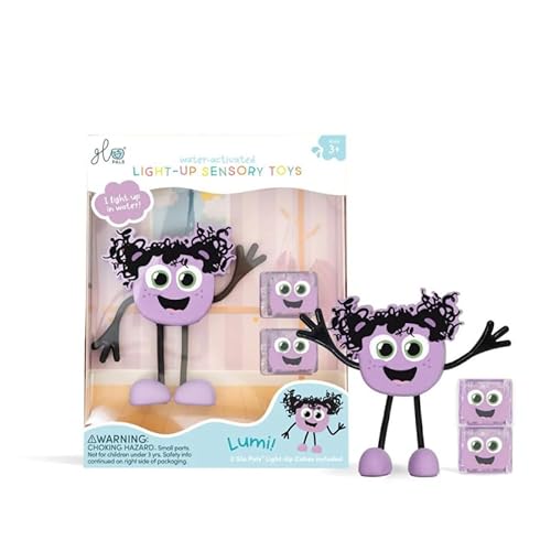 Glo Pals Badefiguren inkl. leuchtende Würfel Leuchtende Figuren für EIN einzigartiges sensorisches Erlebnis und Magische Badezeit (Lumi Violet) von ATC Handels GmbH