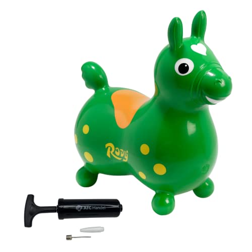 Rody Hüpfpferd + inkl. Pumpe von ATC, Sprungpferd Cavallo Ledraplastic Gymnic (grün) von ATC Handels GmbH