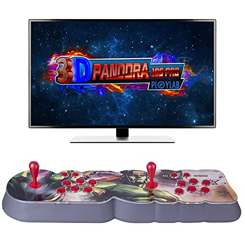 ATHUAH 3D Pandora Home Arcade Console, 8000 in 1 Retro Videospielkonsole, Arcade Maschine mit doppeltem Joystick, 1280 * 720 Full HD, Unterstützt erweiterte TF-Karte und USB-Festplatte von ATHUAH