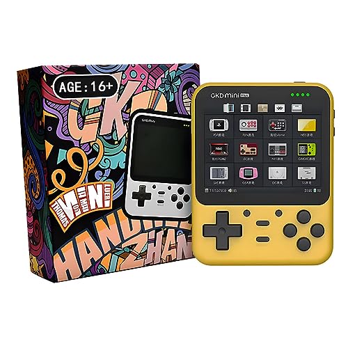 ATHUAH ATHUAH GKD Mini-Plus-Handheld-Spielkonsole, 16 GB + 128 GB, Retro-Spielekonsole mit 10.000 Spielen, 3,5 Zoll IPS-Bildschirm, Mini-Retro-Handheld-Spielkonsole für Kinder und Erwachsene von ATHUAH