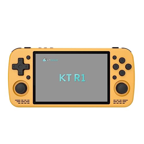 ATHUAH ATHUAH KTR1 G99 Android-Handheld-Spielkonsole, 8 G + 256 G Retro-Arcade, 4,5 Zoll IPS-Bildschirm, Mini-Retro-Handheld-Spielkonsole für Kinder und Erwachsene, Gelb von ATHUAH