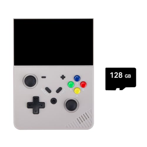 ATHUAH ATHUAH M18 Handheld-Spielekonsole, eingebaute 30.000 Spiele, 10,9 cm LCD-Scren, Retro-Arcade-Spielekonsolen für Kinder und Erwachsene, mit RK3566 CPU, Linux RetroArch Emuelec 4.3 System-128G, von ATHUAH