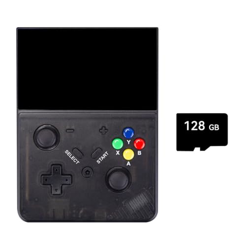 ATHUAH ATHUAH M18 Retro-Handheld-Spielekonsole mit integrierten 30.000+ Spielen, 4,3-Zoll-LCD-Bildschirm, LINUX RetroArch Emuelec 4.3-System, RK3566-Chips, tragbare wiederaufladbare nostalgische von ATHUAH