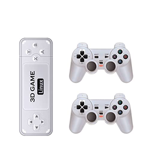 ATHUAH ATHUAH Mini Retro Arcade Videospielkonsole Eingebaute 10000 Spiele, zwei drahtlose Game-Controller 2.4G, HD 4K 128G Y6 Plug and Play Emulator TV Stick, Unterstützung Spielsuche Download von ATHUAH