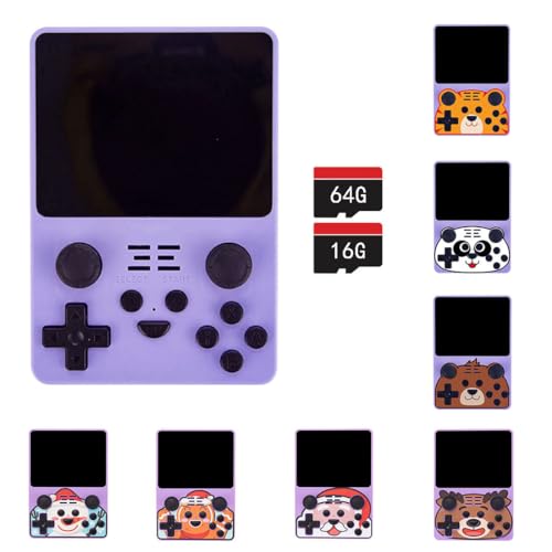 ATHUAH ATHUAH Powkiddy RGB20S Handheld-Spielekonsole, Retro-Arcade, integrierte 15000 Spiele, 3,5-Zoll-Bildschirm, Open-Source, 16 G + 64 G, Retro-Spielekonsole, tragbare Spielekonsolen, Kinder, von ATHUAH