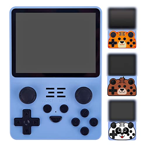 ATHUAH ATHUAH Powkiddy RGB20S Handheld-Spielkonsole, integrierte 10000 Spiele, 16 G + 32 G, Retro-Arcade mit 4 Aufklebern, Open-Source-Arkos-System, 3500 mAh Akku, 3,5 Zoll tragbare Spielkonsolen für von ATHUAH