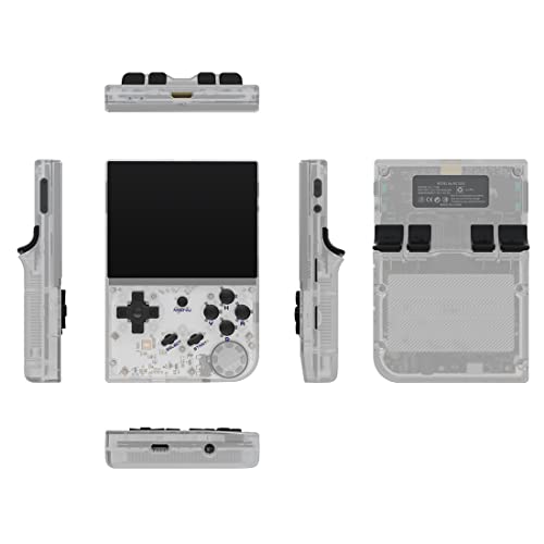 ATHUAH ATHUAH RG35XX Handheld-Spielekonsole, tragbare Mini-Handheld-3,5-Zoll-IPS-Vollsicht-Bildschirm, 64 G, integrierte 5.000 Spiele, unterstützt 2,4 G kabelloses Gamepad, Computer, TV, Monitor und von ATHUAH