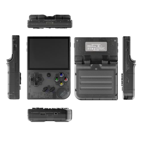 ATHUAH ATHUAH RG35XX Plus-Handheld-Spielkonsole, integrierte 10.000 Spiele, 8,9 cm Retro-Arcade-Spielekonsolen für Kinder und Erwachsene, mit H700-CPU, Linux-System-64G + 128G, Schwarz von ATHUAH