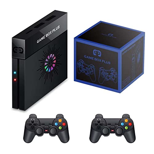 ATHUAH ATHUAH X6 HD Mini Arcade Videospielkonsole Eingebaute 15000 Spiele, 64 GB, TV Plus Spielekonsole Retro Konsole mit 2.4G Wireless Gaming-Controllern, Retro Plug Spielekonsole von ATHUAH