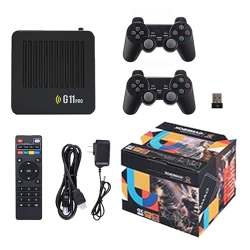 ATHUAH Drahtlose ATHUAH Video-Spielekonsole Plug & Play, Eingebaute 30.000 Spiele 64GB G11pro Ausgang HDMI HD Retro Spielekonsole mit Doppel-Video-System zu Hause, Geschenke für von ATHUAH