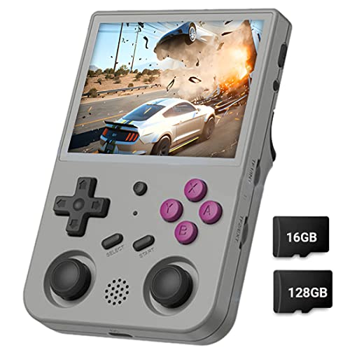 ATHUAH RG353VS Handheld Spielkonsole Eingebaute 25000 Spiele, 128G Speicher 3,5 Zoll Retro Arcade Spielkonsole, Unterstützung WiFi Bluetooth, Bildschirm Touch, Wireless Cast Screen, Gamepad, Player von ATHUAH