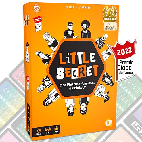 ATM Gaming Little Secret - Italienisch - Spiele-Spiele - Bluff-Spiel, creatività e di sospetto - Dite gioco da tavolo per bambini e adulti - 10 + Anni - Giochi di Società von ATM Gaming