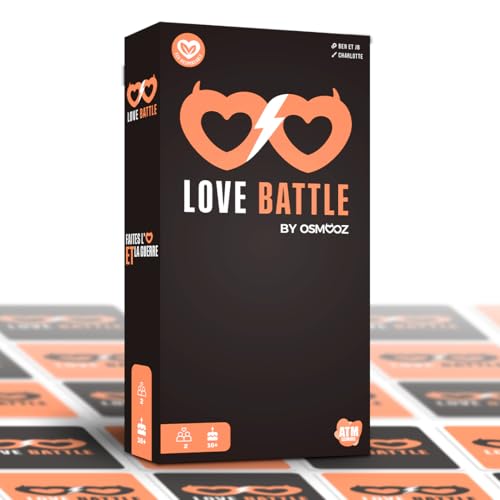 ATM Gaming Osmooz Love Battle – Das Spiel der Herausforderungen als Paar – Kartenspiel – mehr als 80 lustige Herausforderungen – Geschenk zum Geburtstag für Damen – Geschenk für Herren – von ATM Gaming