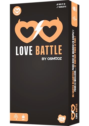 ATM Gaming Osmooz Love Battle – Das Spiel der Herausforderungen als Paar – Kartenspiel – mehr als 80 lustige Herausforderungen – Geschenk zum Geburtstag für Damen – Geschenk für Herren – von ATM Gaming