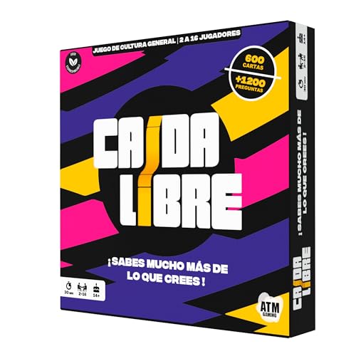 Caída Libre – Brettspiele – Trivia-Spiel für allgemeine Kultur zum Lachen lernen – Spaß mit Freunden und Familie – originelles Geschenk für Männer und Frauen von ATM Gaming