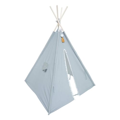 Atmosphera - Tipi Kind Wapi Baumwolle und Pappel - blau - Blau Atmosphera - Tipi Kind Wapi Baumwolle und Pappel - blau - Blau von ATMOSPHERA CREATEUR D'INTERIEUR