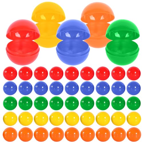 ATMWM 50 Stück Lotterie Kugeln,BäLle für Partys,LottobäLle,Loskugeln,3cm,BefüLlbare Kugeln Ornament Ohne Zahl,BefüLlen Bunt Bingo Kugeln,Dekorative Ball-Requisiten für Familienspiele, Partyspiele von ATMWM