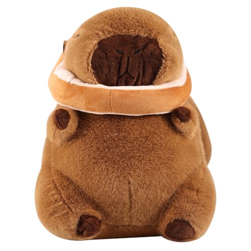 ATMWM Capybara Plüschtier,35CM Capybara Kuscheltier, Niedliche Capybara Kuscheltier, Wasserschwein Plüschtier, Super Weiche Capybara Plushies Puppen für Home Deko Kinder Geschenke(Wearable Toast) von ATMWM