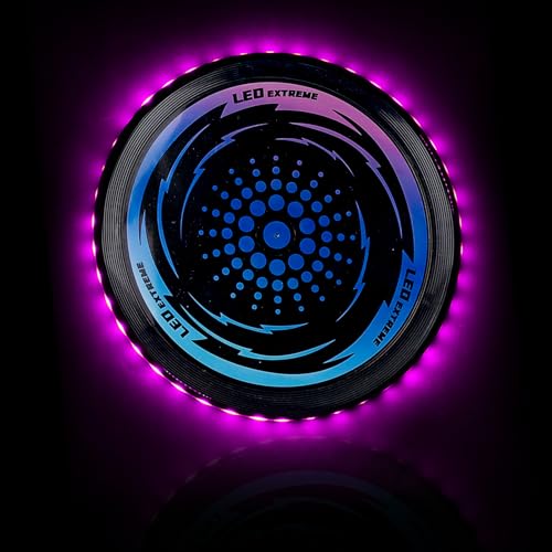 ATMWM Leuchtende Frisbee, Ultimate Frisbee LED, Leuchtende Flugscheibe mit 42 LED-Lichter, Wiederverwendbar, LED Frisbee Disc Spaßsport, Disc Spaßsport für Kinder Erwachsene im Freien von ATMWM