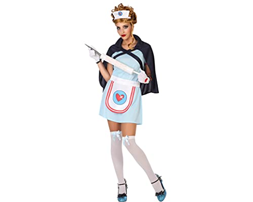 Atosa 54091 COSTUME NURSE XS-S, Damen, Hellblau/Weiss von ATOSA