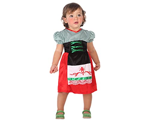 ATOSA 56996 Costume German Woman 6-12 Months, Schwarz/Rot/Grün, 6 a 12 Meses von ATOSA