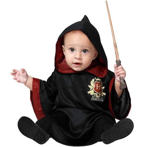 ATOSA baby wizard student costume black tunic with cape 6 a 12 meses von ATOSA