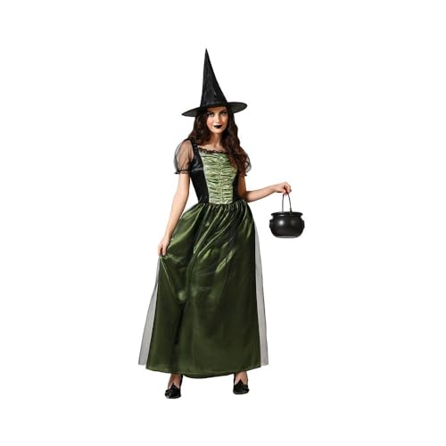 ATOSA green witch costume with hat woman adult XS von ATOSA