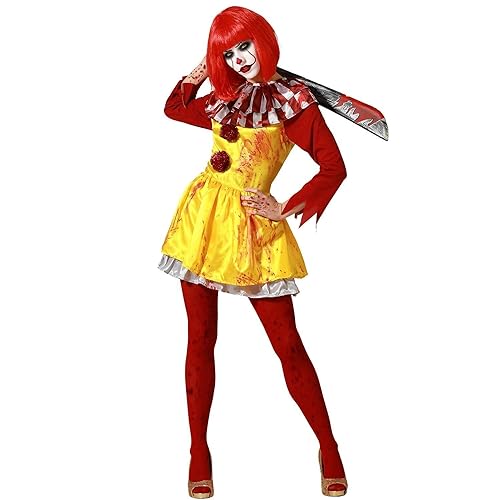 ATOSA yellow clown costume halloween woman adult XS von ATOSA