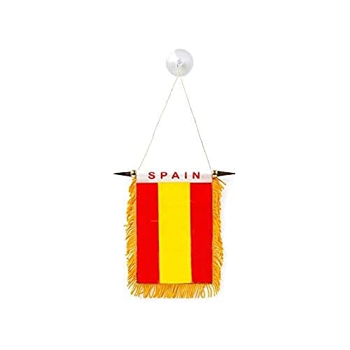 Atosa 22197 Atosa-22197-Flagge Spanien mit Saugnapf 8 x 12 cm-WM Fußball und Sport, Rot und gelb von ATOSA