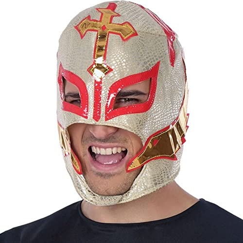 Atosa 34946 Wrestler Maske, Gold/Rot, Unisex – Erwachsene, Universal Hombre von ATOSA