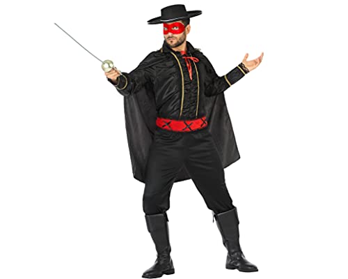 Atosa 53938 COSTUME MASKED MAN XL, Herren, Schwarz/Rot von ATOSA