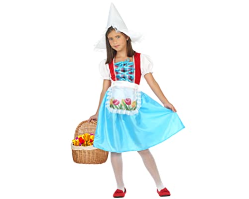 Atosa 56821 Niederländische Schule Costume DUCHT Woman 3-4, Blau/Weiss/Rot, 3 a 4 años von ATOSA